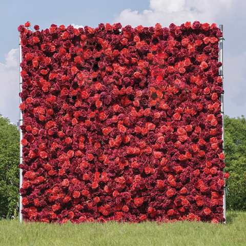 Red Rose Flower Wall