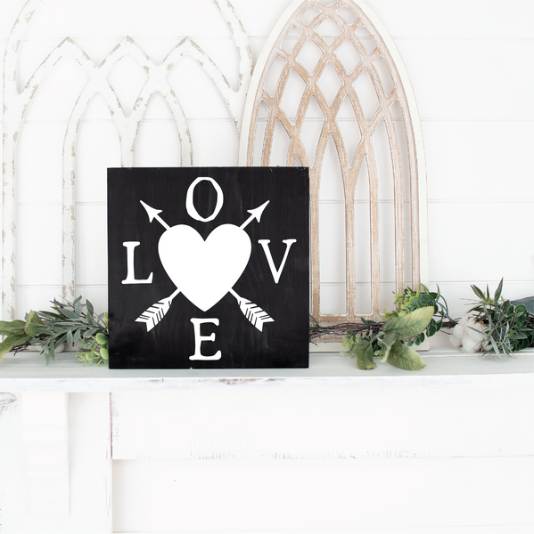 Love Heart Arrows - 12" x 12"