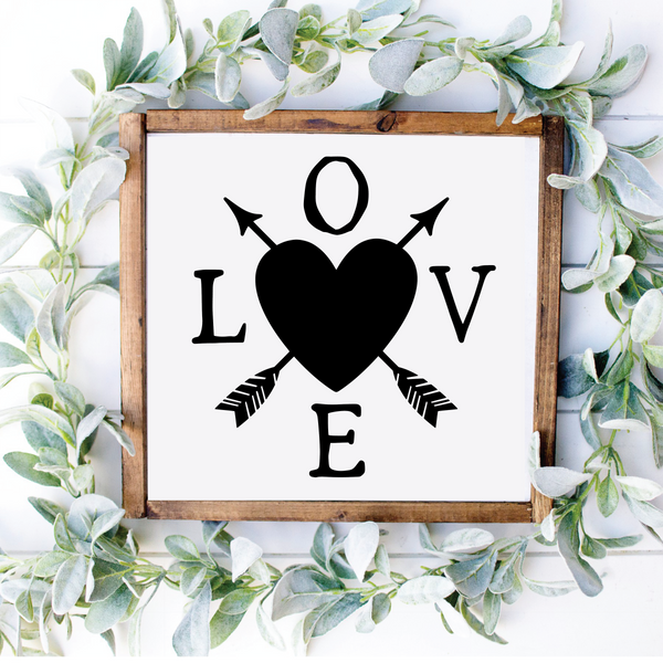 Love Heart Arrows - 12" x 12"