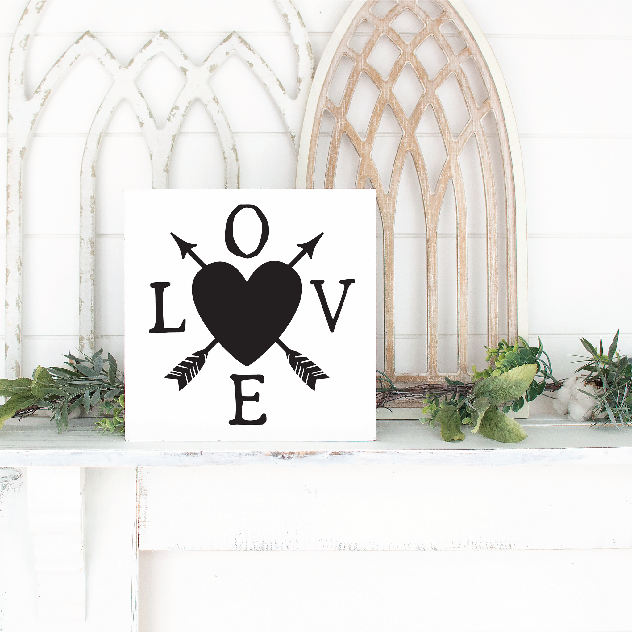 Love Heart Arrows - 12" x 12"