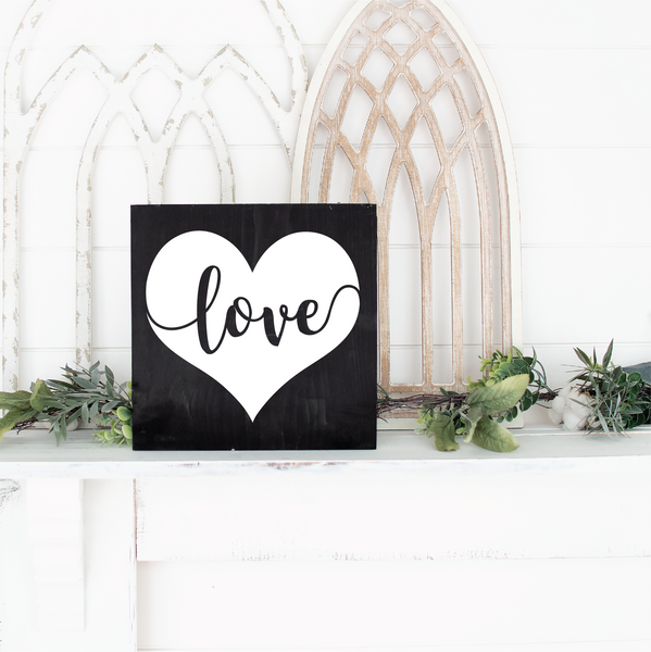 Heart Love - 12" x 12"