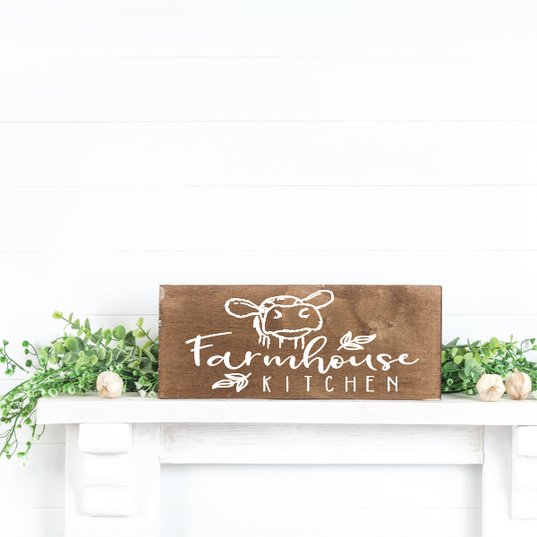 Farmhouse Kitchen - Shelf Sitter - 8" x 16"